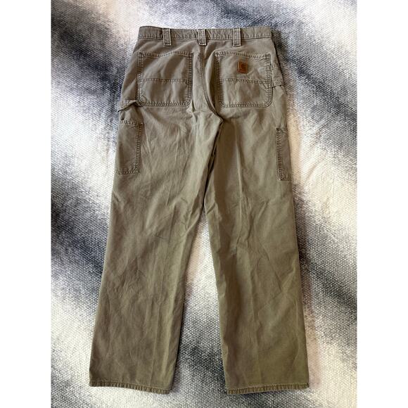 Carhartt Men's Utility Work Pant Loose Fit Brown TAGGED 33 x 32 ACTUAL 32 X 31 - Picture 2 of 7